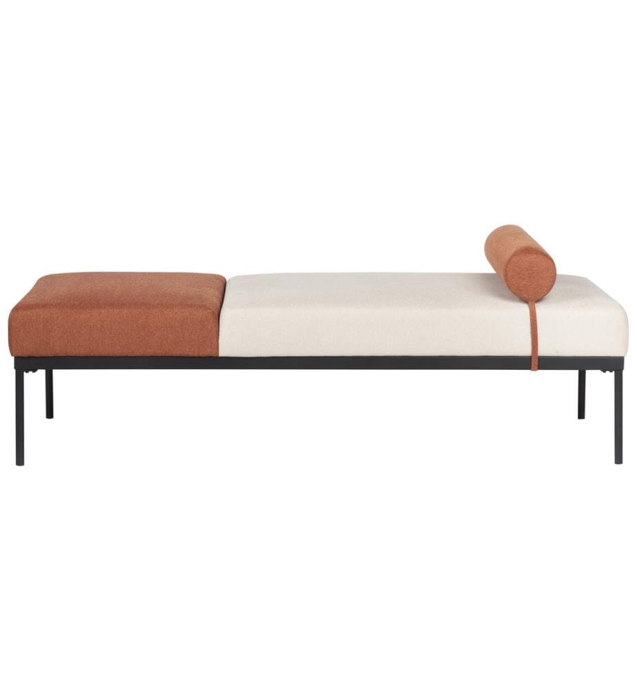 Chaise longue MALMOS Lino sintetico Marrone dorato