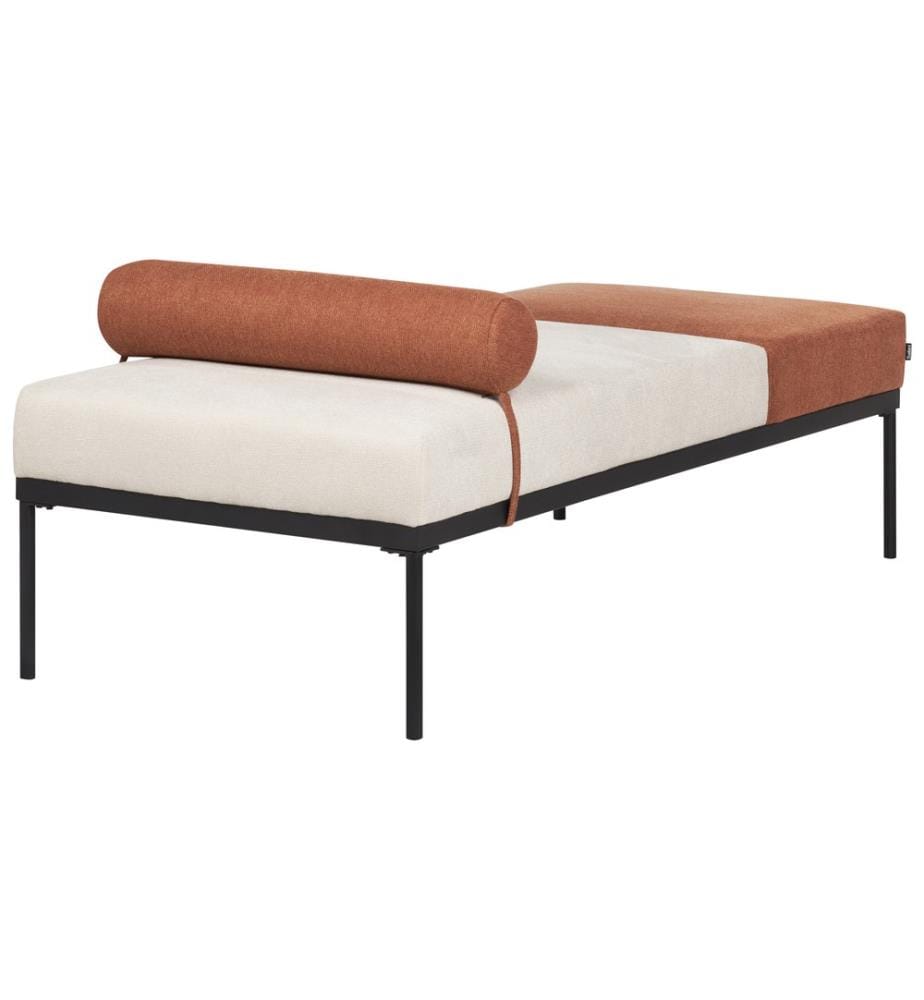 Chaise longue MALMOS Lino sintetico Marrone dorato