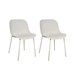Set of 2 Dining Chairs BELOIT Light Beige