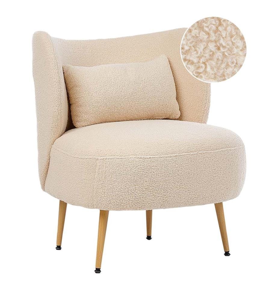 Fauteuil OTSBY II avec coussin Bouclé Beige