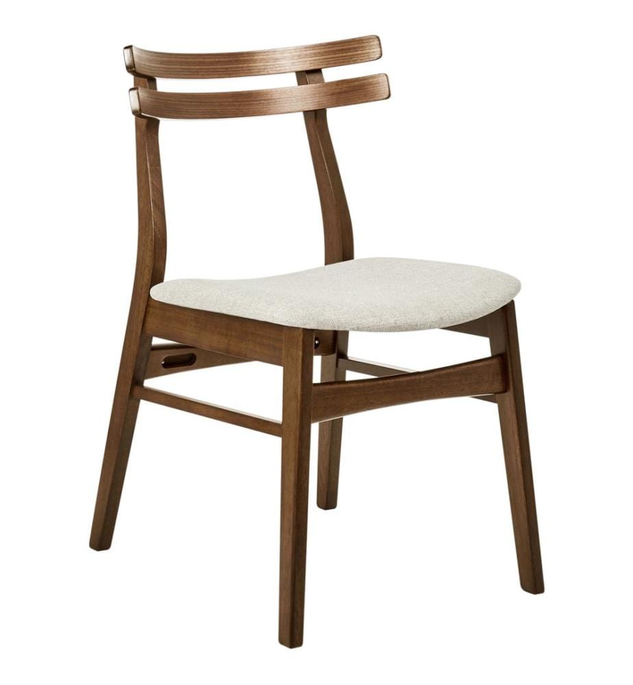 Esszimmerstuhl 2er Set CYNTHIANA Holz Braun / Hellbeige