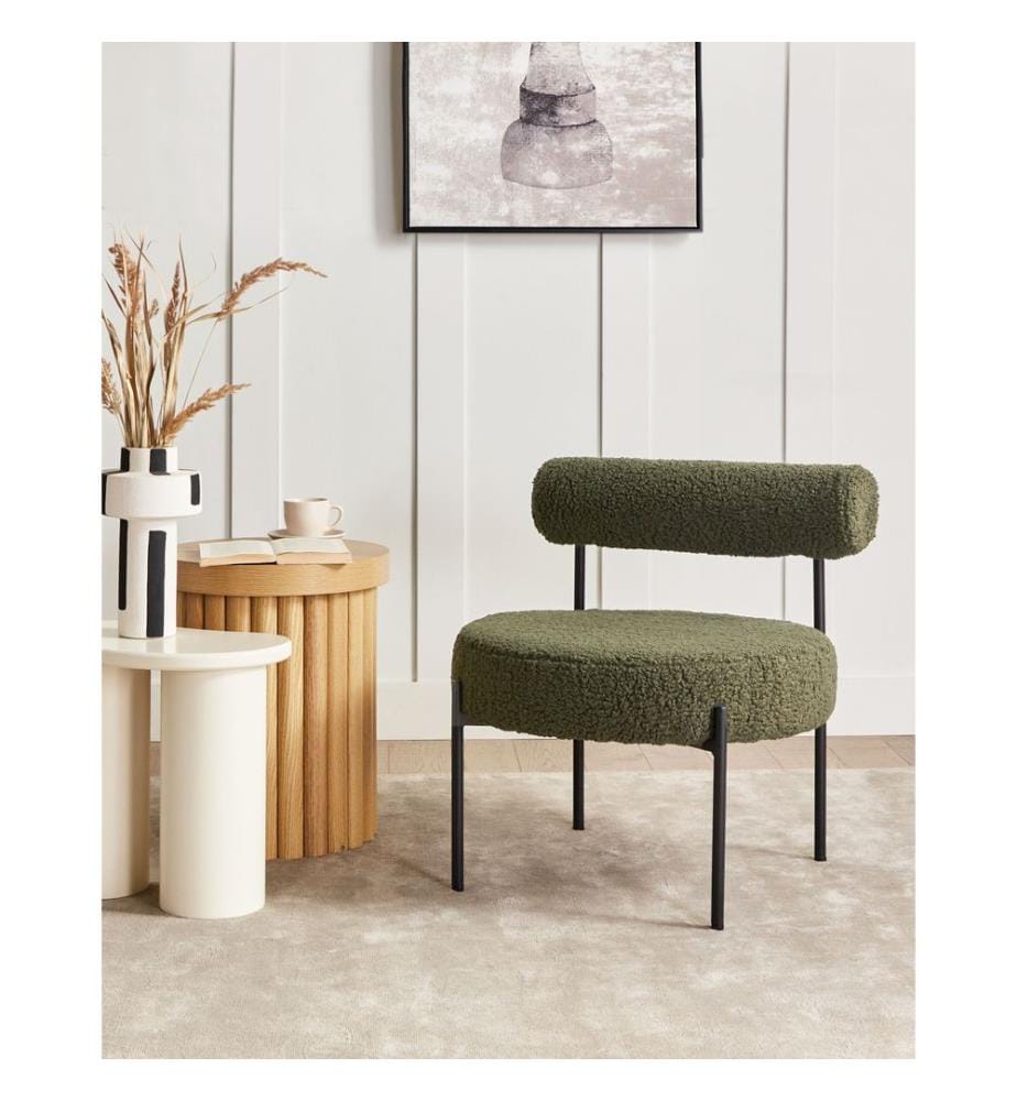 Fauteuil ALPHA Bouclé Vert