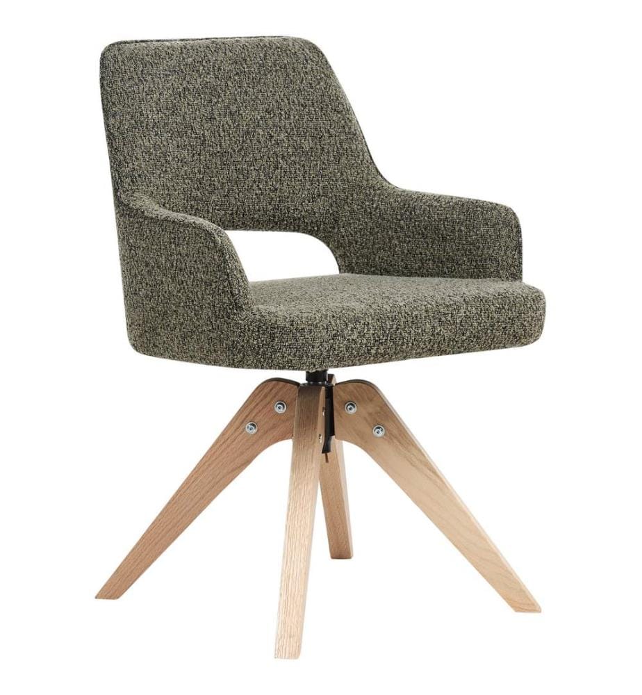Chaise de salle à manger MORAVIA Bouclé Vert