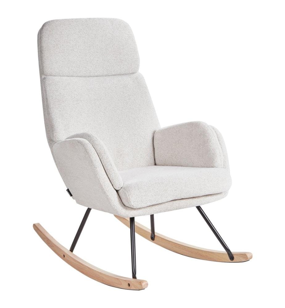 Fauteuil à bascule KVELIA Tissu Blanc cassé