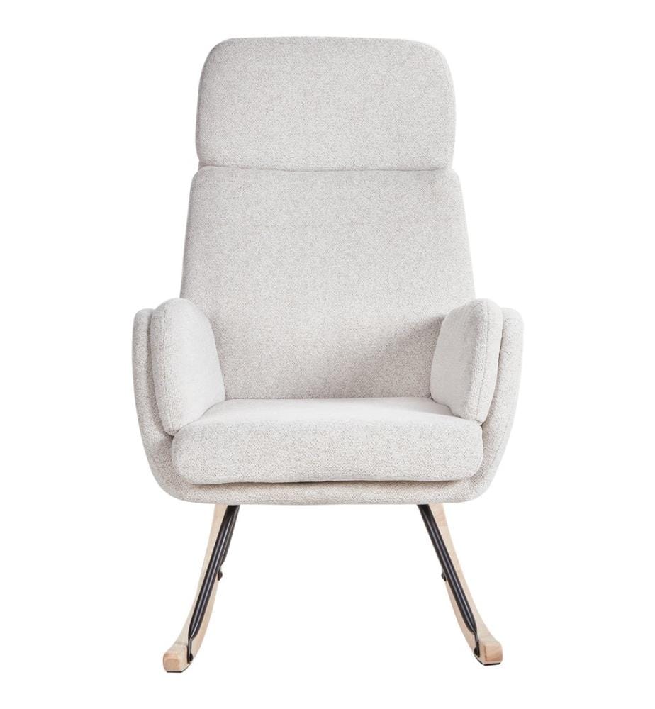 Fauteuil à bascule KVELIA Tissu Blanc cassé