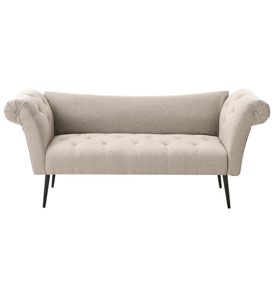 Chaiselongue NANTILLY Stoff Hellbraun