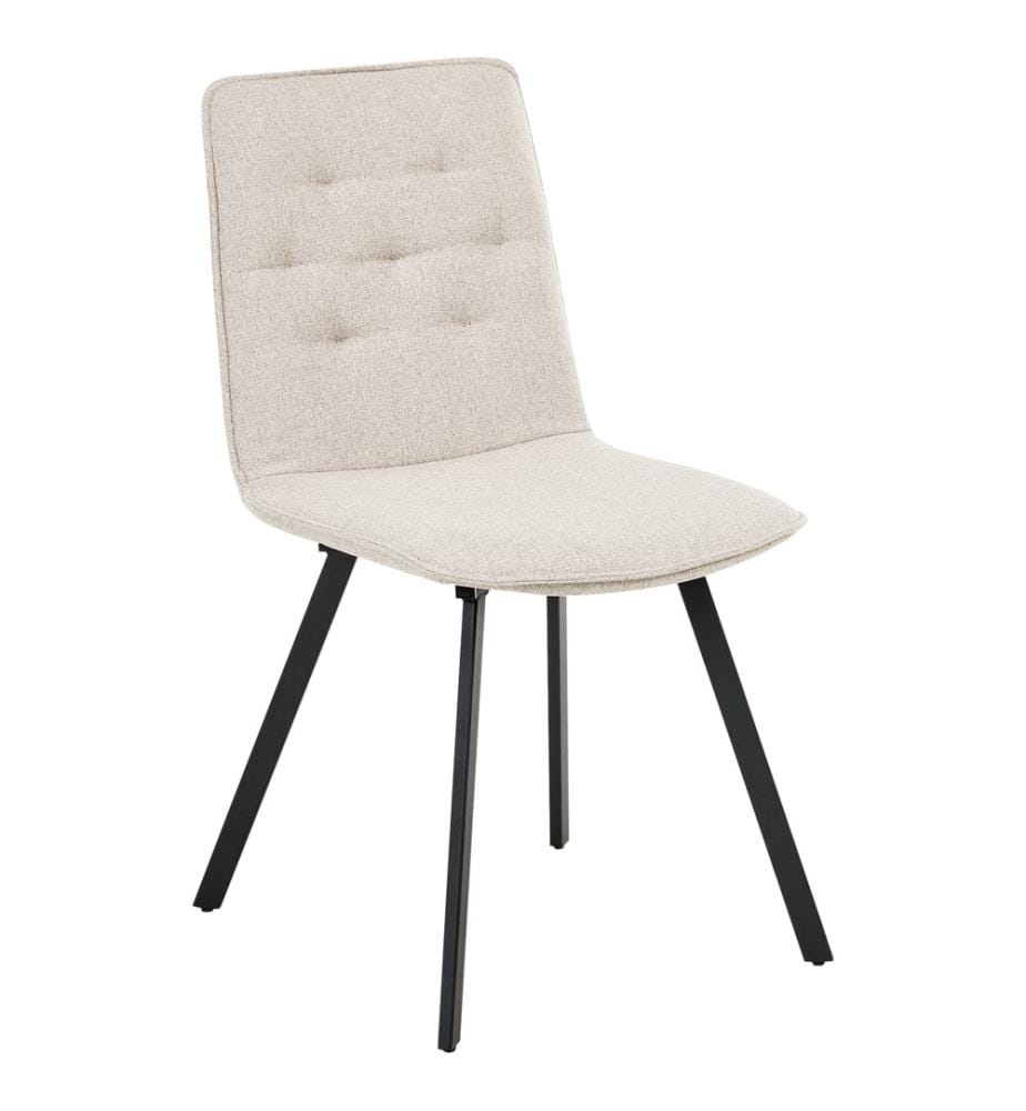 Esszimmerstuhl 2er Set CARVER Stoff Beige