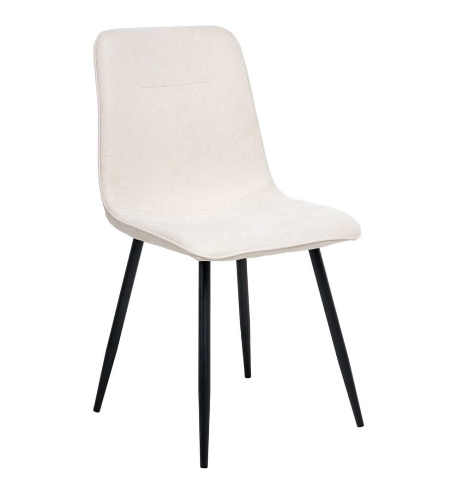 Esszimmerstuhl 4er Set TUSCOLA Stoff Hellbeige