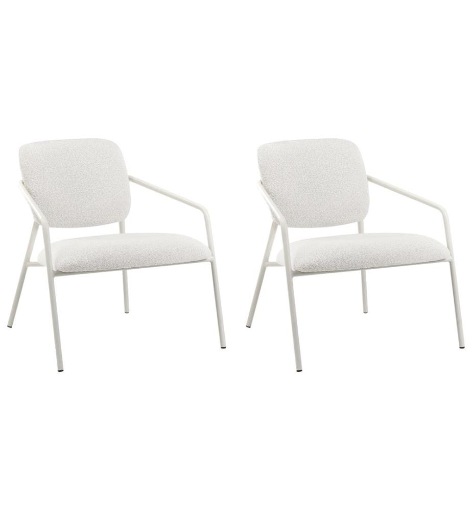 Sessel 2er Set LOA Stoff Cremeweiss