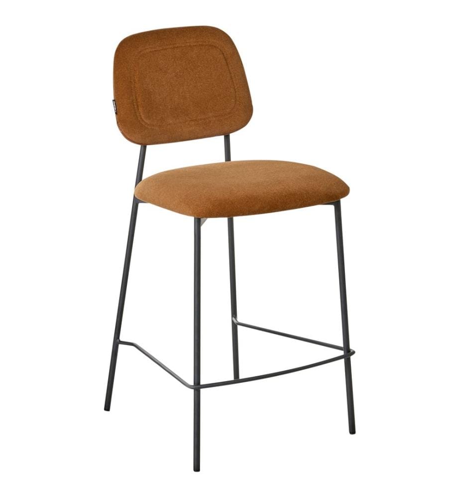 Set mit 2 Barstühlen DUETTE Samtstoff Goldbraun