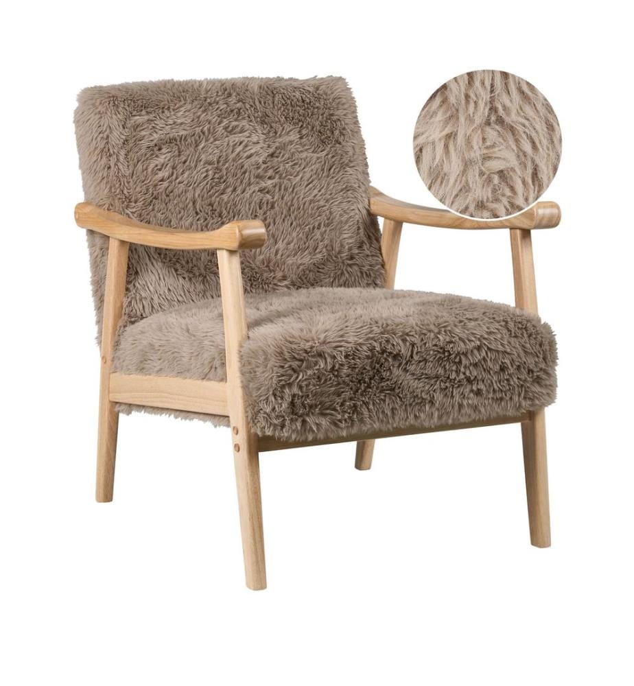 Sessel LEKNES Webpelz Taupe