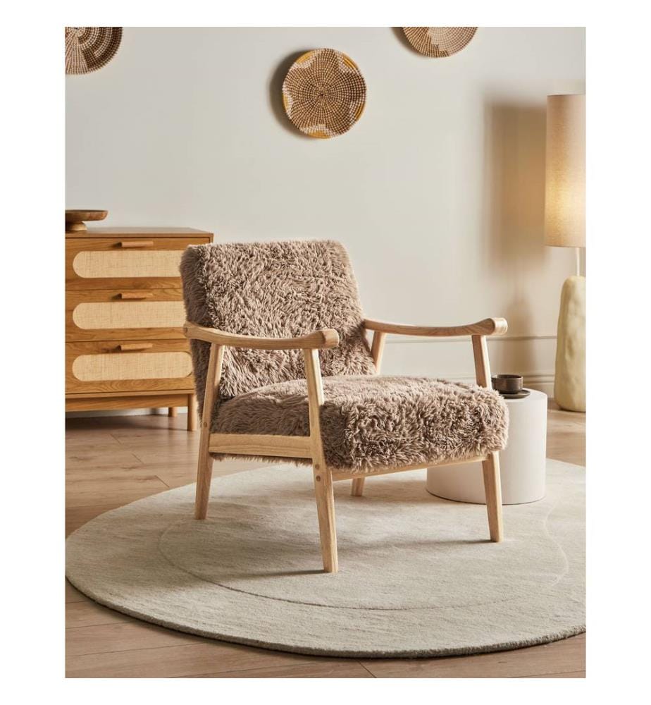 Sessel LEKNES Webpelz Taupe