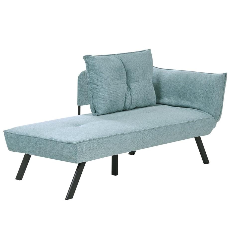 Rechtsseitige Chaiselongue ROCAMADOUR Stoff Hellblau