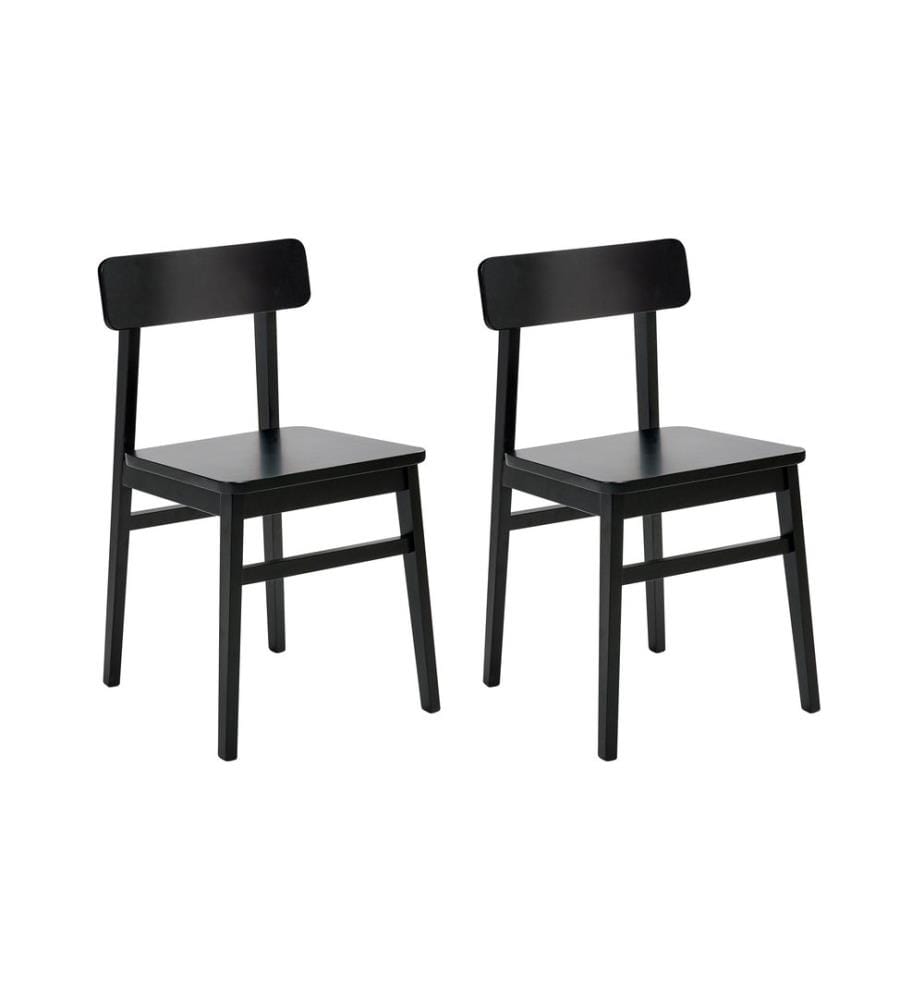 Esszimmerstuhl 2er Set GORRE Holz Schwarz