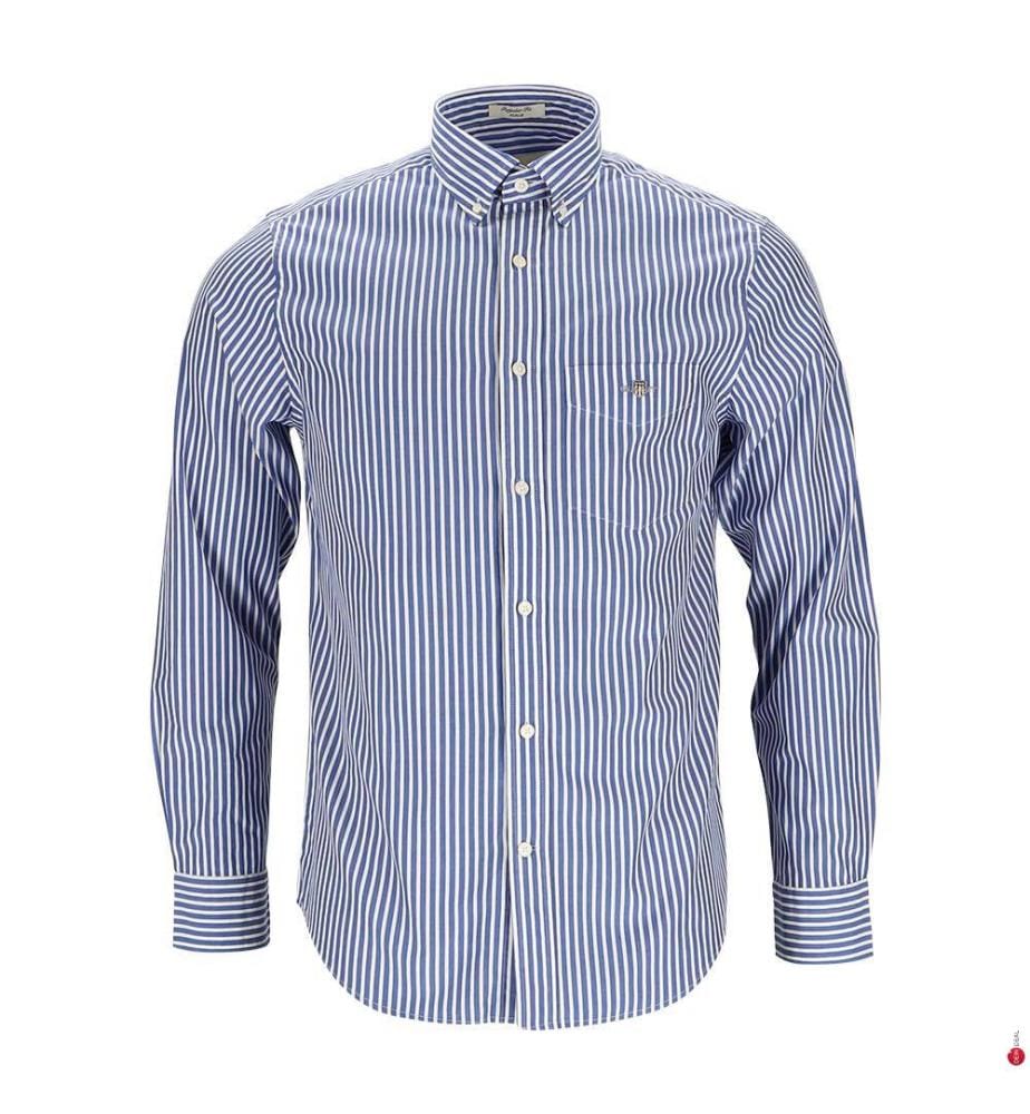 Camicia regolare - Blu e bianco