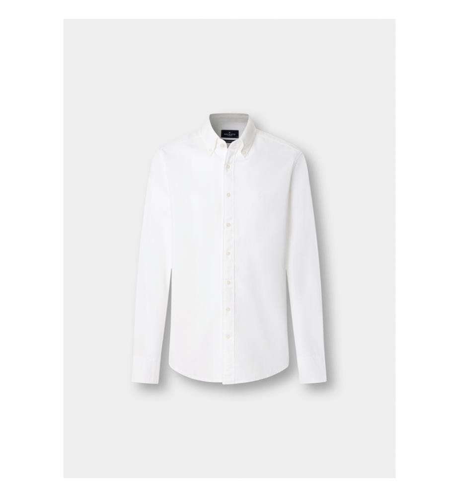 Camicia in twill spazzolato - Bianco