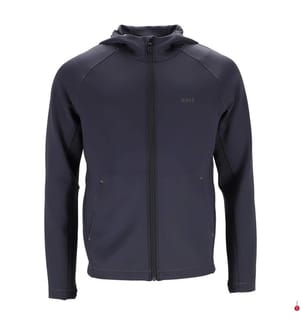 Kapuzen-Sweatshirt mit Reissverschluss und reflektierendem Logo - Dunkelblau