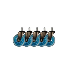 LC-Power Gaming Stuhlrollen 5er Set Hellblau