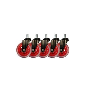 LC-Power Gaming Stuhlrollen 5er Set Rot