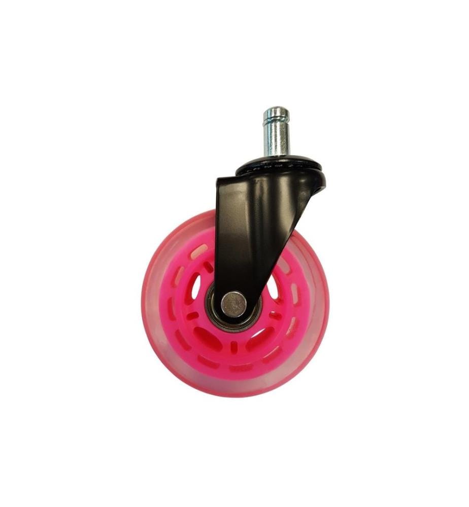 LC-Power Jeu de 5 roulettes pour chaise de jeu Rose