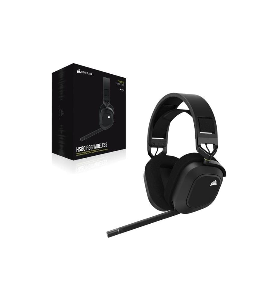 CORSAIR - Écouteurs HS80 RGB iCUE Noir