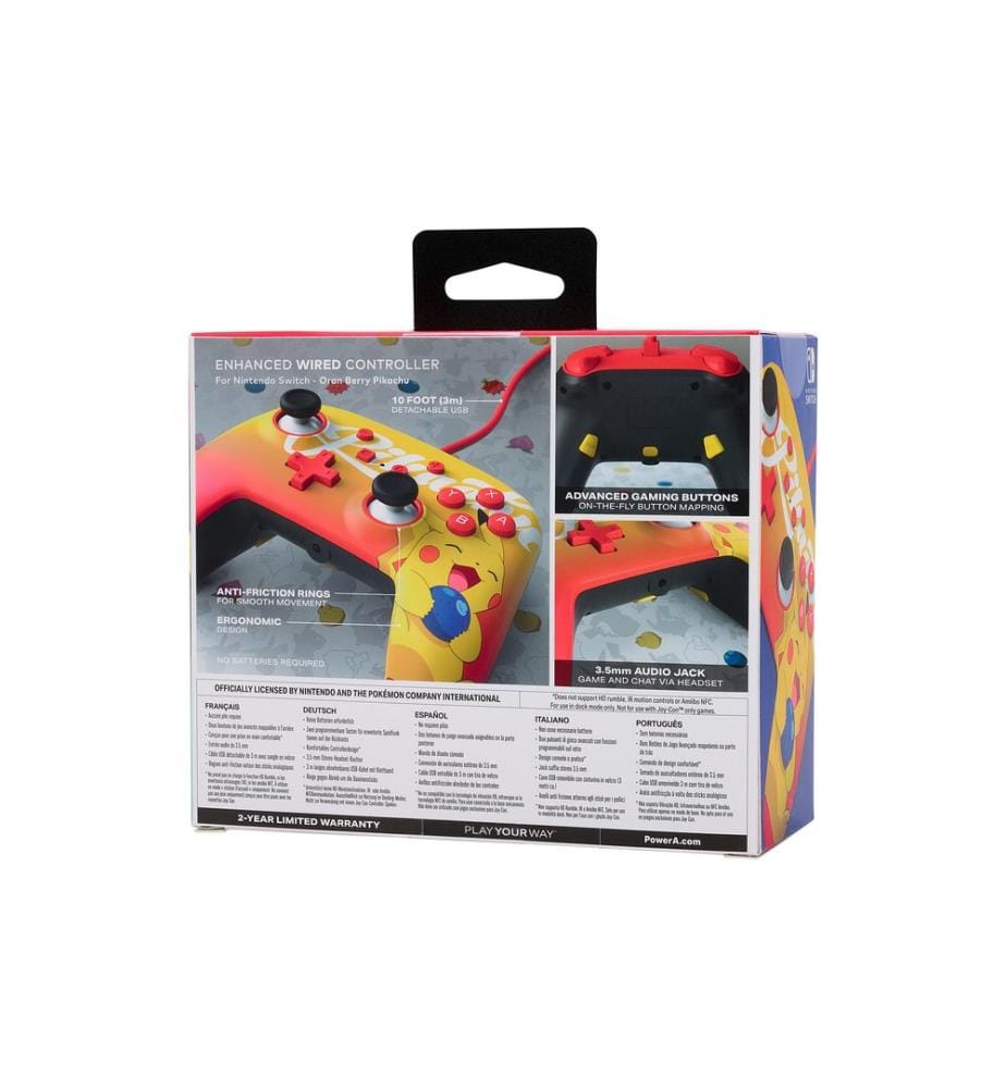 Power A - Enhanced Wired Controller Orange Berry Pikachu