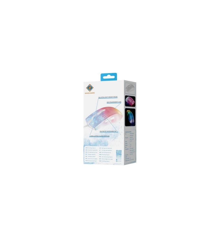 DELTACO - Gaming-Maus GAM-144-W Weiss/Trasparent