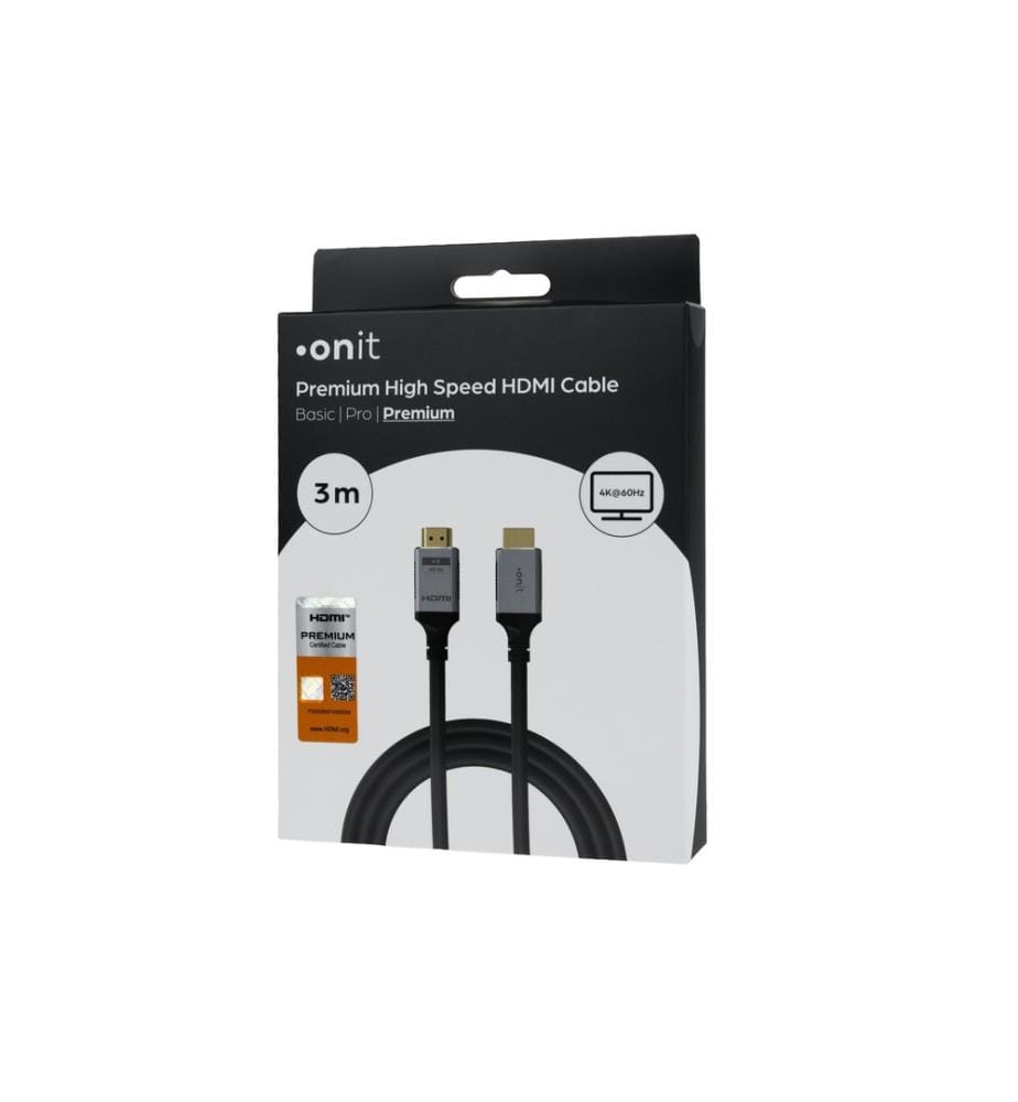 ONIT - Câble Premium HDMI - HDMI, 4K/60Hz, 3 m