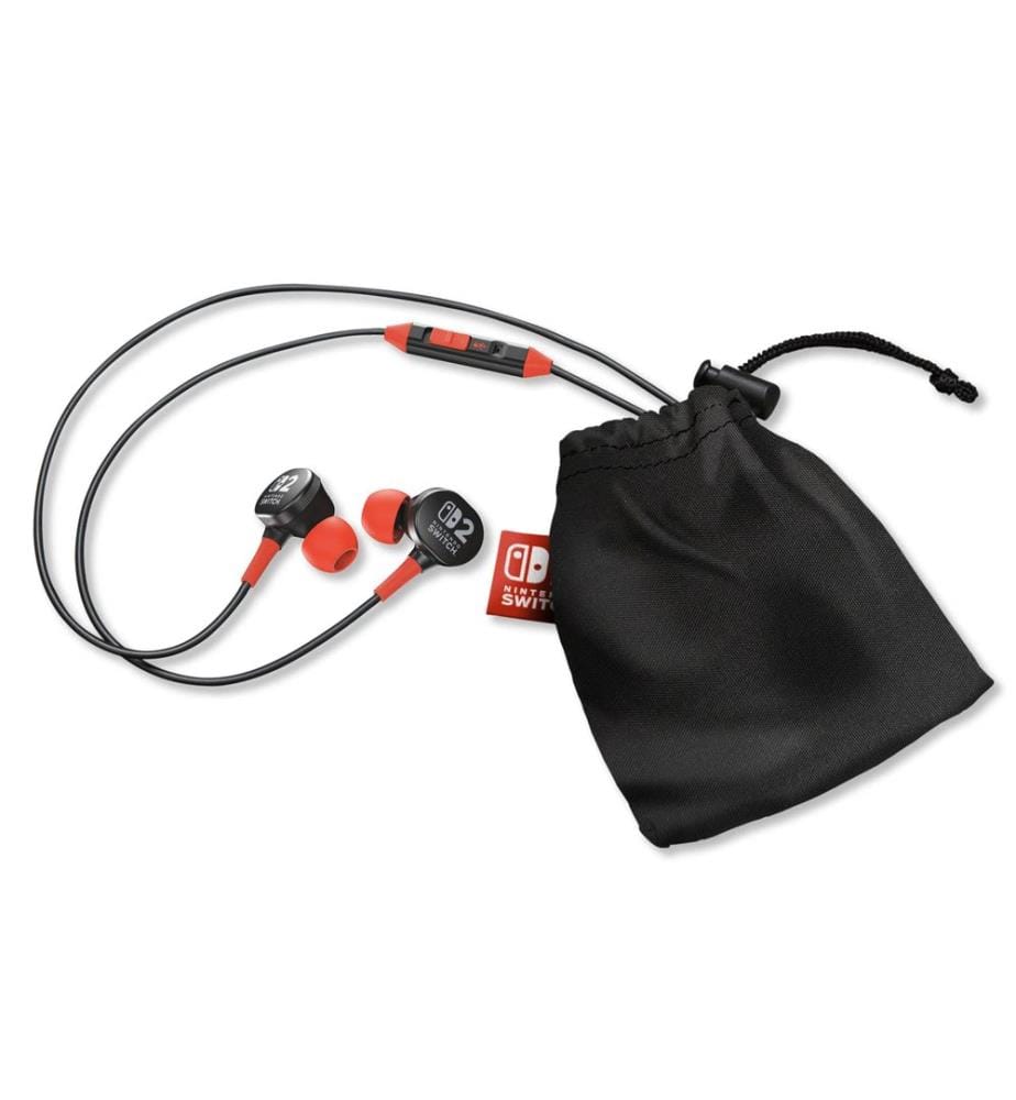 Power A - Gaming-Headset Wired Earbuds für Switch 2 Schwarz/Rot