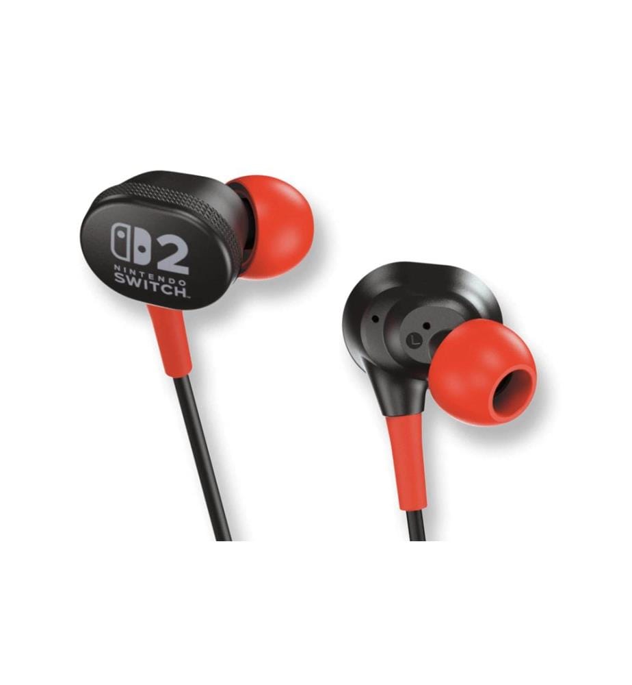 Power A - Gaming-Headset Wired Earbuds für Switch 2 Schwarz/Rot