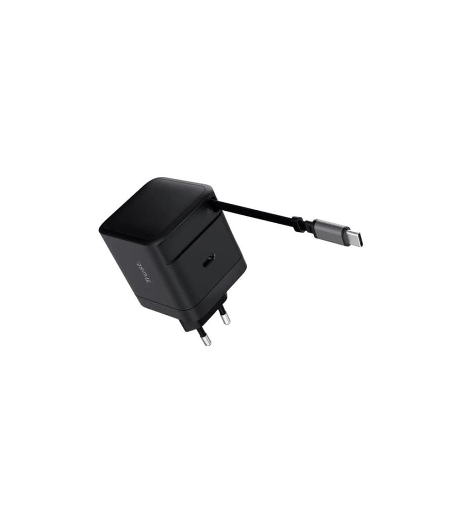 TRUST - Chargeur mural USB Maxo USB-C-PD 65 W avec câble rétractable