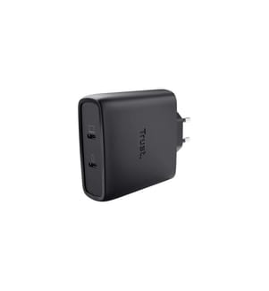 TRUST - Chargeur Maxo USB-C-GaN 100 W avec 2 connecteurs Noir