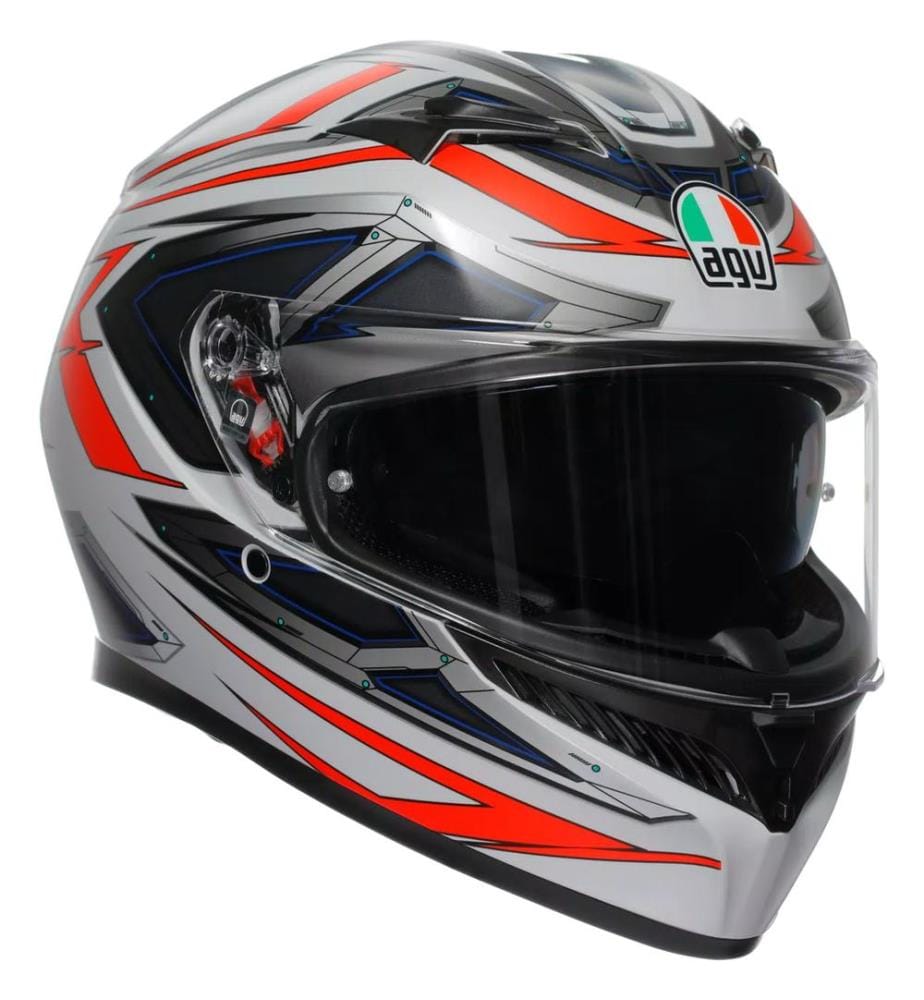 K3 Space matte full-face helmet - White and Red