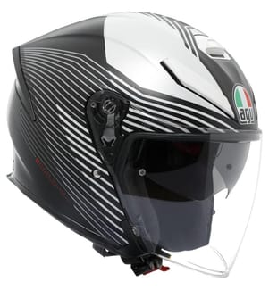 Casco Jet K5 Evo Control - Nero opaco e bianco