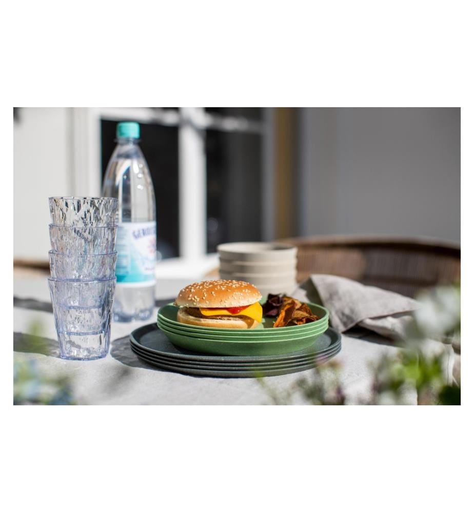 KOZIOL - Assiette non décorative Connect 25.5 cm, 4 Pièce/s, Vert