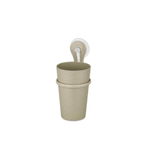 KOZIOL - Zahnputzbecher Loop 300 ml, Beige/Gelb
