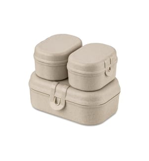 KOZIOL - Boîte casse-croûte Pascal Ready Mini Gris/Jaune