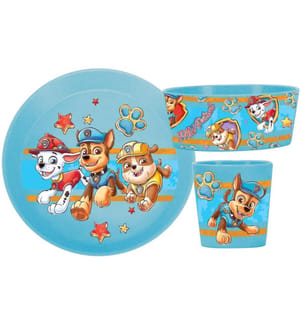 KOZIOL - Service de table pour enfants Connect Paw Patrol, 3 pièces, Bleu