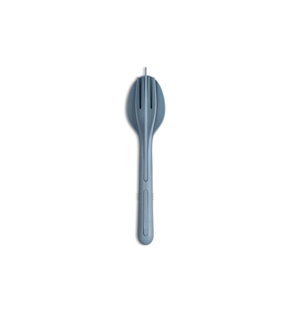 KOZIOL - Couverts à emporter Klikk 3-parties, Gris bleu