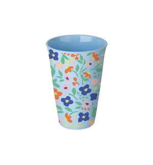 KOZIOL - Trinkbecher Nora L Blooms 450 ml, 1 Stück, Sweet Blue