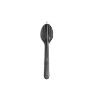 KOZIOL - Besteck-Set to go Klikk 3-teilig, Ash Grey