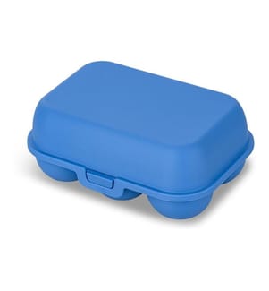 KOZIOL - Boîte à oeufs To Go mini 17 cm x 11.8 cm, bleu fort