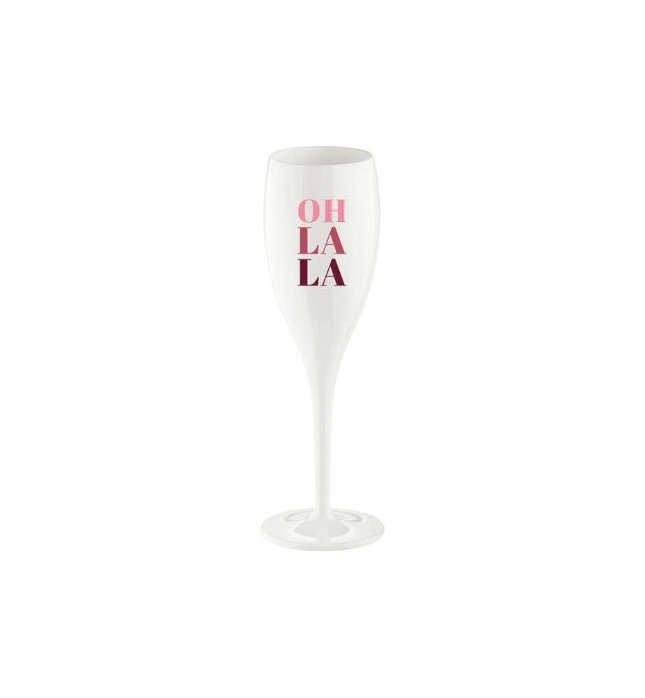 KOZIOL - Sektglas Superglas Oh La La 100 ml, 1 Stück, Weiss