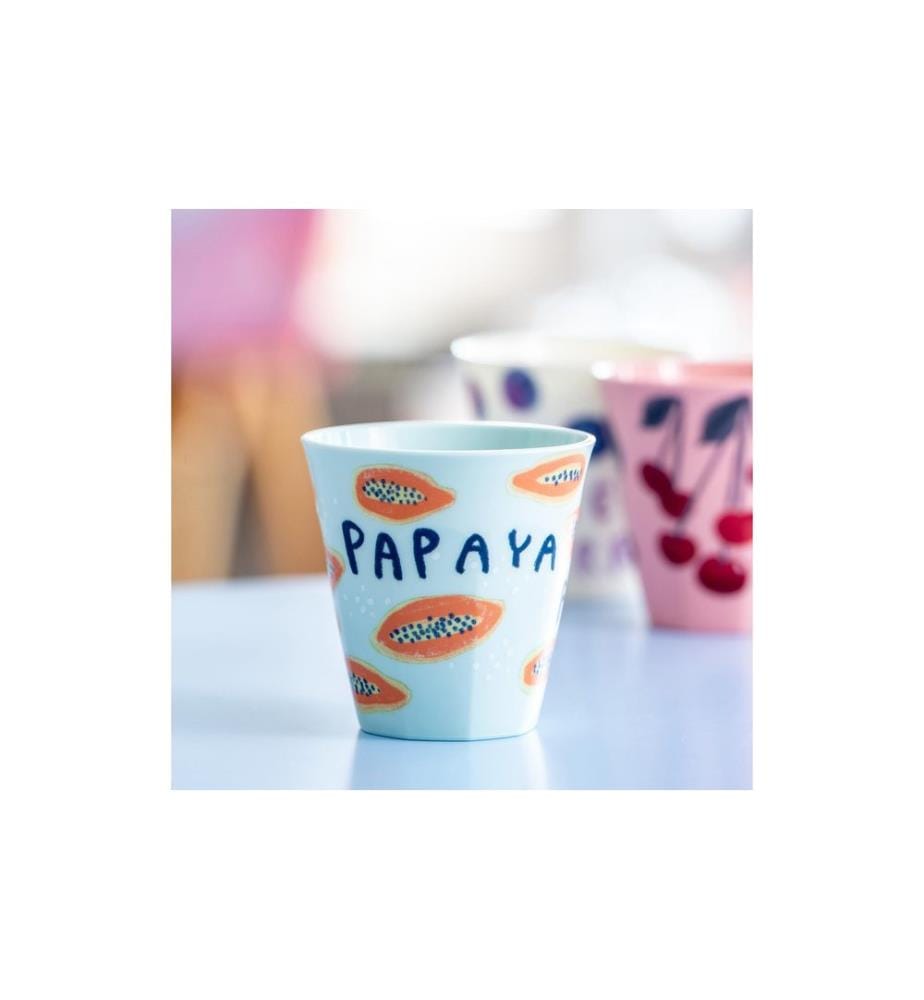 KOZIOL - Gobelet Nora M Juicies Papaya 300 ml, 1 Pièce/s, Bleu clair