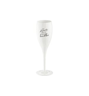 KOZIOL - Verre à champagne Superglas Avec l'humour vit 100 ml, 1 Pièce/s, Blanc