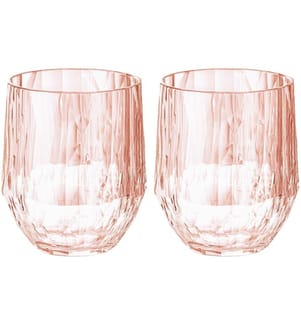 KOZIOL - Trinkglas Club No. 23 200 ml, 2 Stück, Rosa