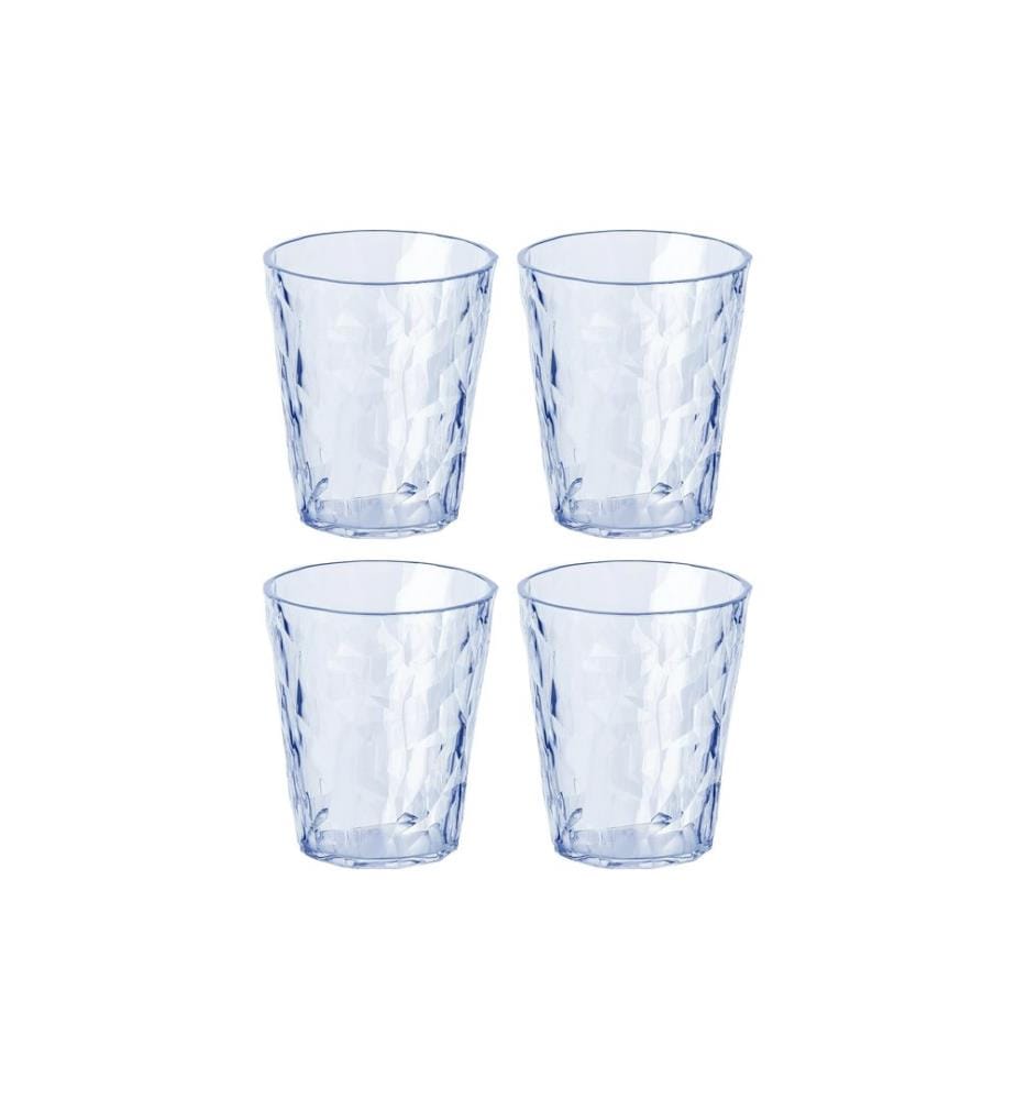 KOZIOL - Verre Club No. 1 250 ml, 4 Pièce/s, Aquamarine