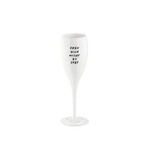 KOZIOL - Verre à champagne Ne te réjouis pas 100 ml, 1 Pièce/s, Blanc