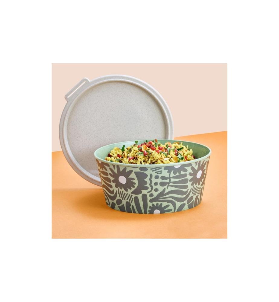 KOZIOL - Schüssel Blomster Bloom mit Deckel 2.2 l, Grün