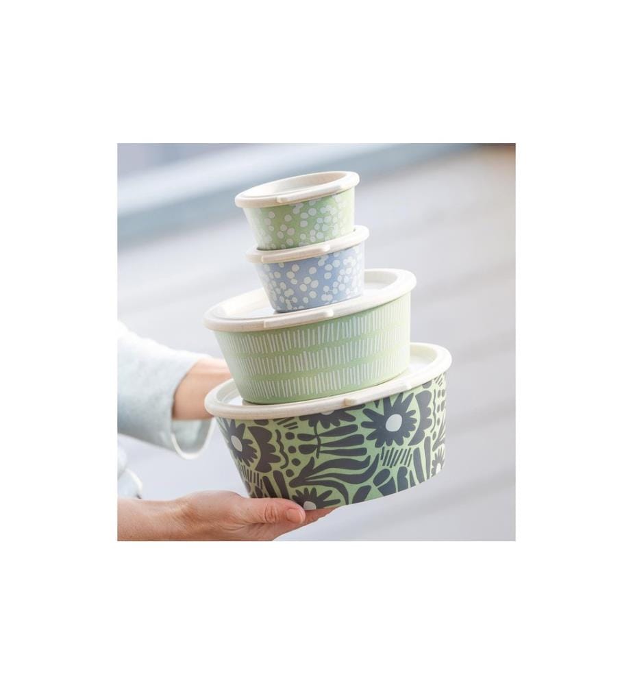 KOZIOL - Schüssel Blomster Bloom mit Deckel 2.2 l, Grün